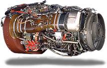 Motor RTM 322-2-8 de fabrico Turbomeca e que equipa os helicópteros EH101 e NH90.
